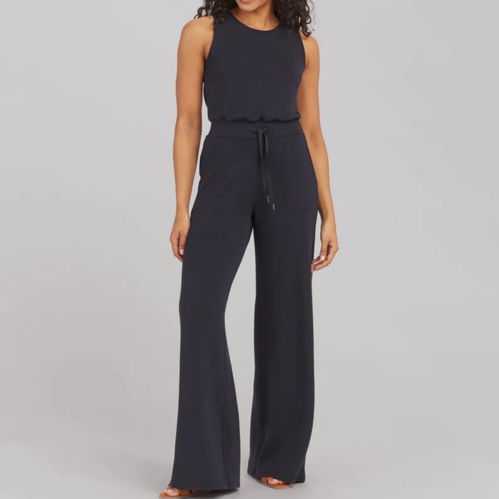 SPANX Navy Sleeveless Jumpsuit